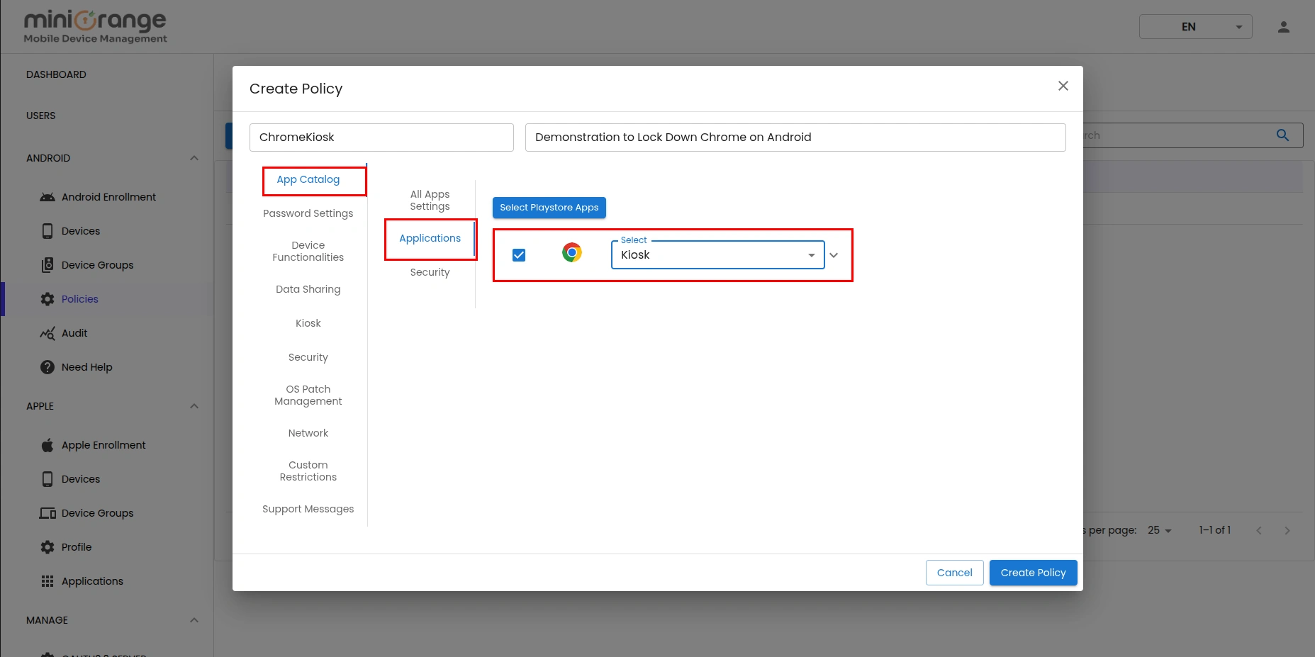 chrome browser kiosk mode