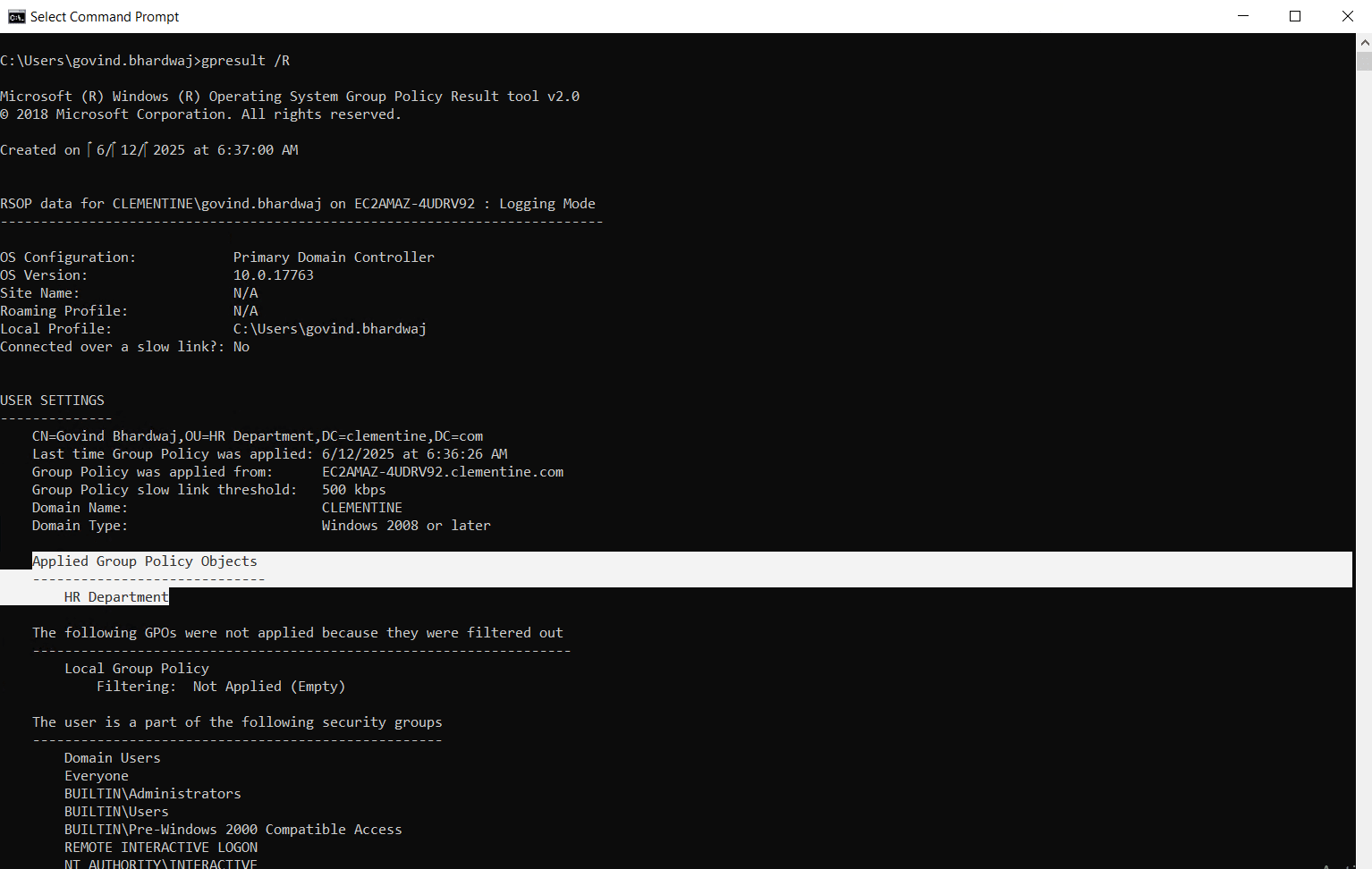 Test and Validate the GPO
